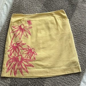 Lilly Pulitzer Floral Embroidered skirt.